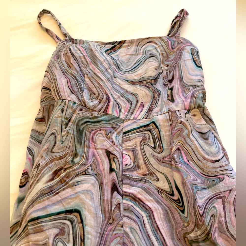 Marbleized Anthropologie jumpsuit
